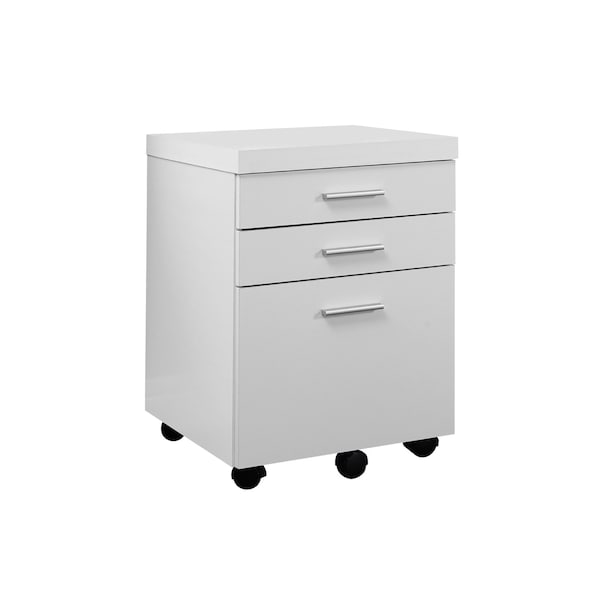 File Cabinet, Rolling Mobile, Storage Drawers, Printer Stand, Office, Work, Laminate, White